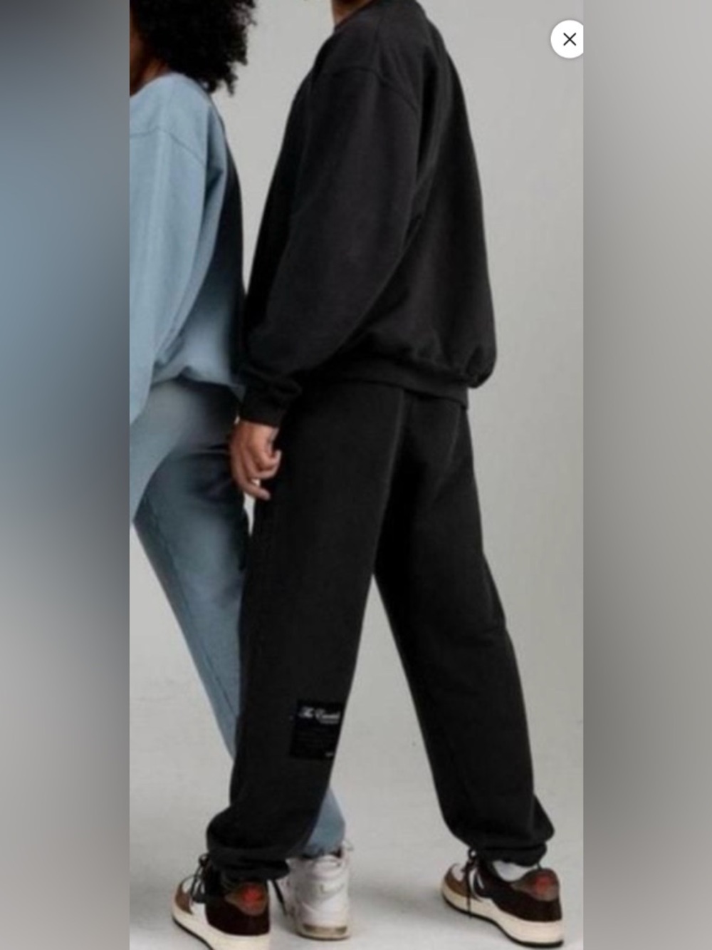 The Essentials Black Sweatpants with Patch Detail